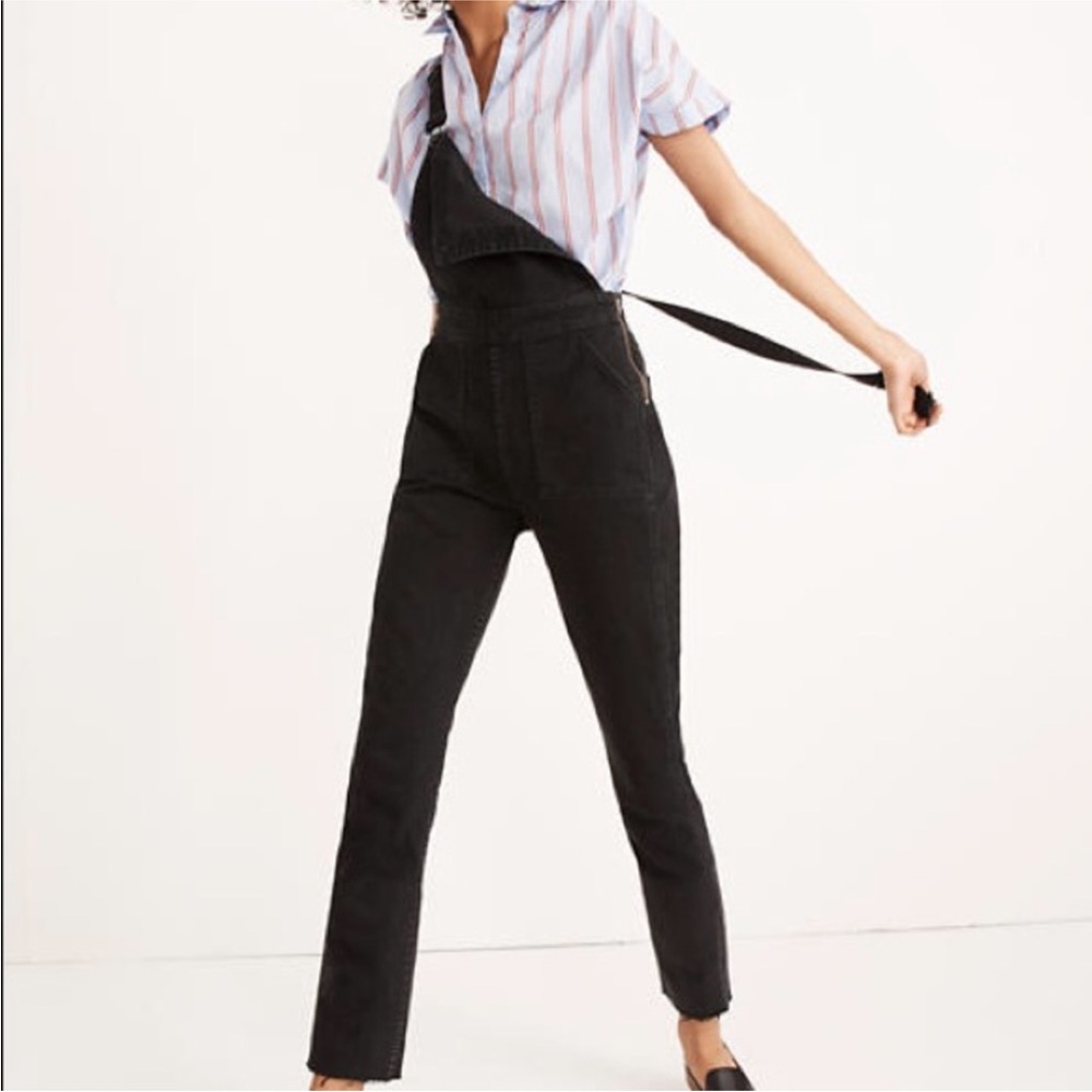 Madewell Women's Charcoal Denim Overalls